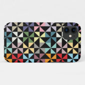 Farbenfrohe Geometrie Pinwheel Schwarz Case-Mate iPhone Hülle (Rückseite (Horizontal))