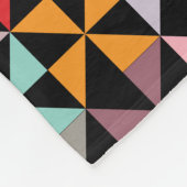 Farbenfrohe Geometrie Pinwheel Schwarz Fleecedecke (Ecke)