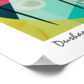 Farbenfrohe geometrische Abstrakte digitale Kunst Poster (Ecke)