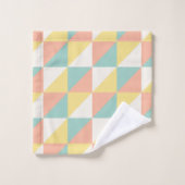 Farbenfrohe geometrische Abstrakte Dreieck Moderne Badhandtuch Set (Waschlappen)
