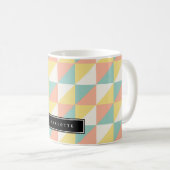 Farbenfrohe geometrische Abstrakte Dreieck Moderne Kaffeetasse (VorderseiteRechts)