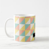Farbenfrohe geometrische Abstrakte Dreieck Moderne Kaffeetasse (Links)