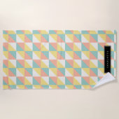 Farbenfrohe geometrische Abstrakte Dreieck Moderne Strandtuch (Vorderseite)