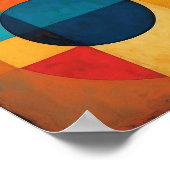 Farbenfrohe geometrische Abstrakte Formen Moderne Poster (Ecke)