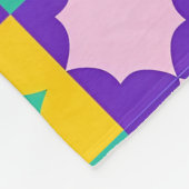 Farbenfrohe geometrische Abstrakte Kunst Fleecedecke (Ecke)