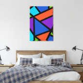 Farbenfrohe geometrische Abstrakte Kunst Leinwanddruck (Insitu (Schlafzimmer))
