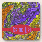 Farbenfrohe geometrische Abstrakte Kunst Personali Untersetzer (Vorderseite)