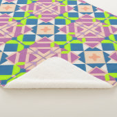 Farbenfrohe geometrische Abstrakte Kunst Sherpadecke (3/4)