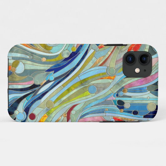 Farbenfrohe geometrische Abstrakte Mosaikkunst Case-Mate iPhone Hülle (Rückseite (Horizontal))