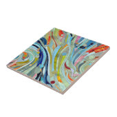 Farbenfrohe geometrische Abstrakte Mosaikkunst Fliese (Seite)