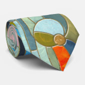 Farbenfrohe geometrische Abstrakte Mosaikkunst Krawatte (Gerollt)