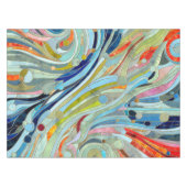 Farbenfrohe geometrische Abstrakte Mosaikkunst Tischdecke (Vorderseite (Horizontal))