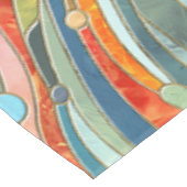 Farbenfrohe geometrische Abstrakte Mosaikkunst Tischdecke (Schrägansicht)