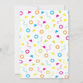 Farbenfrohe geometrische Art Weihnachtsfeiertag Pa Einladung (Rückseite)