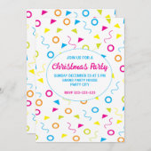 Farbenfrohe geometrische Art Weihnachtsfeiertag Pa Einladung (Vorne/Hinten)