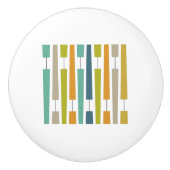 Farbenfrohe geometrische Ausrufepunkte Mitte des J Keramikknauf (Vorderseite)