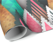 Farbenfrohe geometrische Bäume, Wald, Natur Geschenkpapier (Rolleneckpunkt)