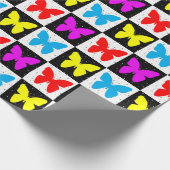 Farbenfrohe geometrische Blockdrucke Geschenkpapier (Ecke)