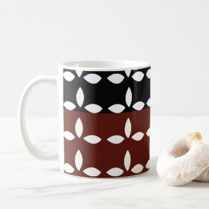 Farbenfrohe geometrische Blumenstreifen Kaffeetasse