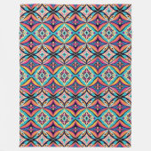 Farbenfrohe geometrische Boheme Fleecedecke (Vorderseite)