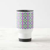 Farbenfrohe geometrische Boho-Pixel-Kunst Reisebecher (Mittel)