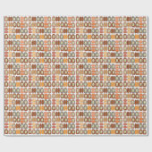 Farbenfrohe geometrische Form des Mittelalters Mod Geschenkpapier (Flach)