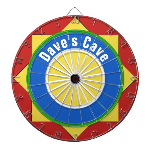 Farbenfrohe geometrische Formen - Dart Board Dartscheibe (vorne)