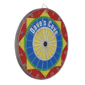 Farbenfrohe geometrische Formen - Dart Board Dartscheibe (Vorderseite Links)