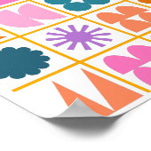 Farbenfrohe geometrische Formen Einfaches modernes Poster (Ecke)