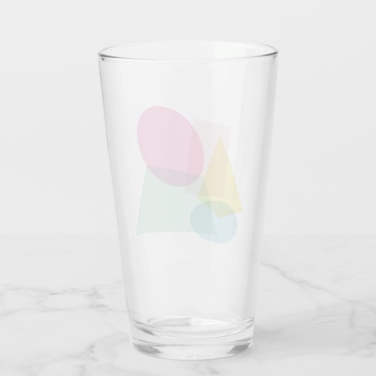 Farbenfrohe geometrische Formen Glas (Rückseite)