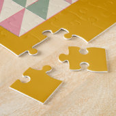 Farbenfrohe geometrische Formen in Aquamarinen For Puzzle (Seite)