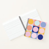 Farbenfrohe geometrische Formen Muster Rosa Gelb Notizblock (Innenseite)