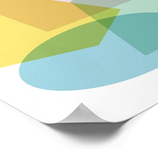 Farbenfrohe geometrische Formen Poster (Ecke)