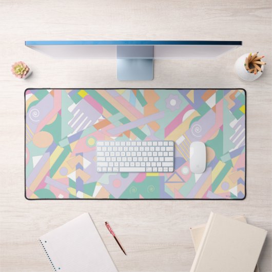 Farbenfrohe geometrische Kunst, Cooler Spaß Modern Schreibtischunterlage (Büro 1)