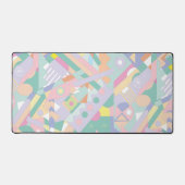 Farbenfrohe geometrische Kunst, Cooler Spaß Modern Schreibtischunterlage (Vorderseite)