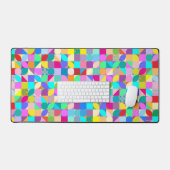 Farbenfrohe geometrische Kunst, Fun Modern Trendy Schreibtischunterlage (Tastatur & Maus)