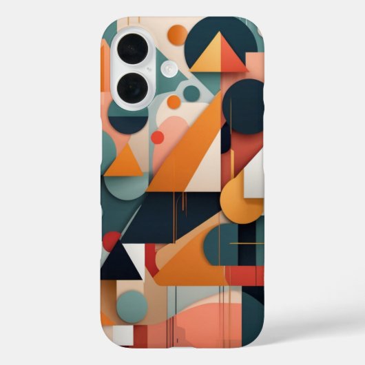 Farbenfrohe geometrische Linien Case-Mate iPhone Hülle (Rückseite)