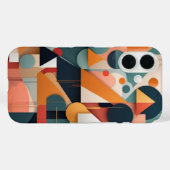 Farbenfrohe geometrische Linien Case-Mate iPhone Hülle (Rückseite (Horizontal))