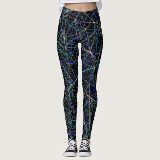 Farbenfrohe geometrische Linien Leggings