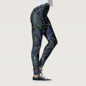 Farbenfrohe geometrische Linien Leggings (Rechts)