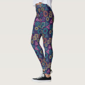 farbenfrohe geometrische Linien Leggings (Links)