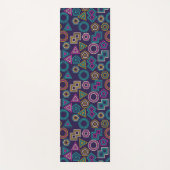 farbenfrohe geometrische Linien Yogamatte (Vorderseite)