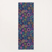 farbenfrohe geometrische Linien Yogamatte (Rückseite)