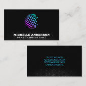 Farbenfrohe geometrische Lücke | Geometrischer Hin Visitenkarte (Vorne/Hinten)