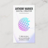 Farbenfrohe geometrische Lücke | QR-Code Visitenkarte (Vorderseite)