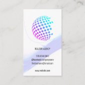 Farbenfrohe geometrische Lücke Visitenkarte (Rückseite)