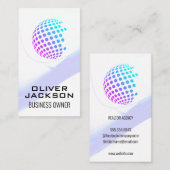 Farbenfrohe geometrische Lücke Visitenkarte (Vorne/Hinten)