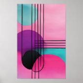 Farbenfrohe geometrische Moderne Kunst ohne Rahmen Poster (Vorne)