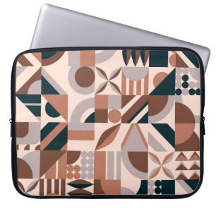 Farbenfrohe geometrische Mosaik, abstrakter Hinter Laptopschutzhülle