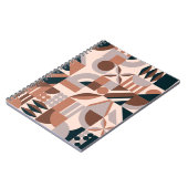 Farbenfrohe geometrische Mosaik, abstrakter Hinter Notizblock (Linke Seite)